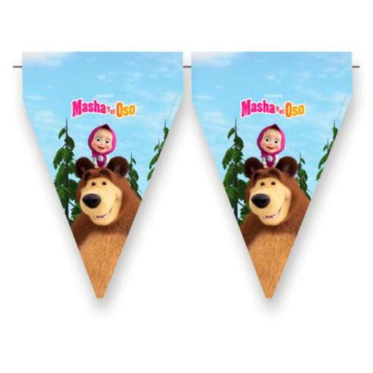 Faixa Bandeiras Masha e Urso