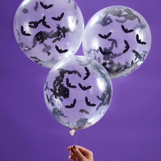 Balões Confettis Morcegos