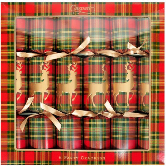 Crackers red raindeer tartan