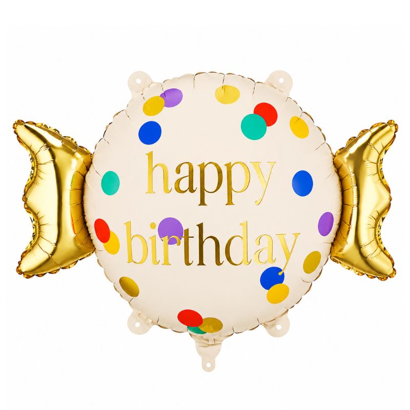 Balão Candy Happy Birthday 61x37cm