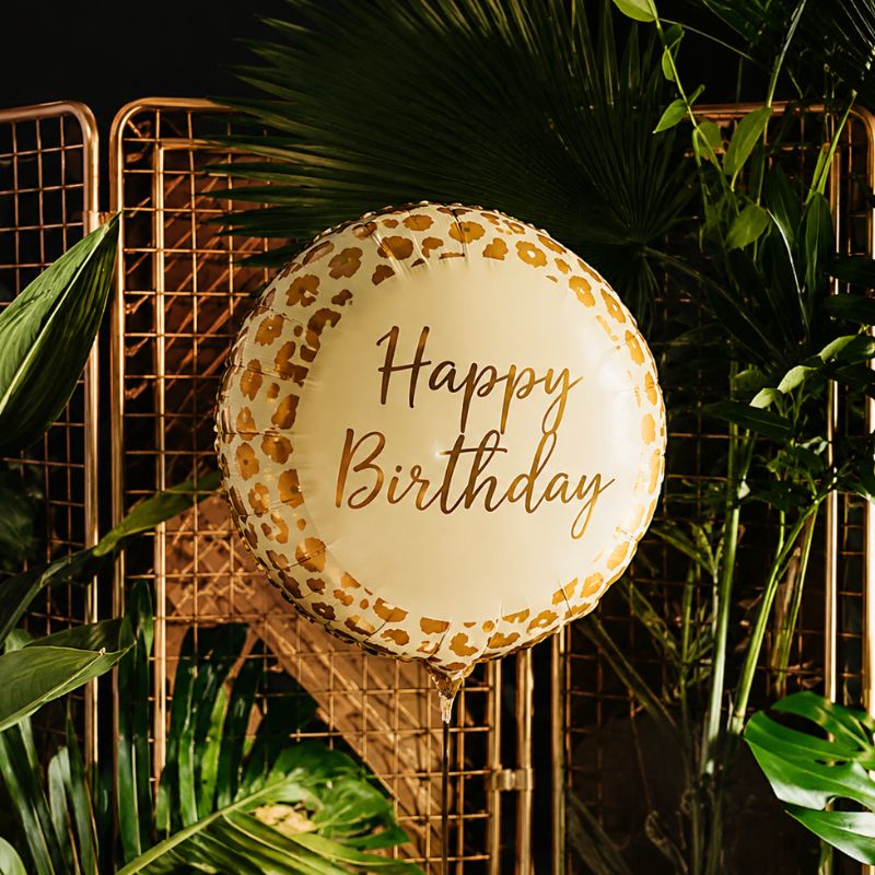 Balão Happy Birthday Leopardo