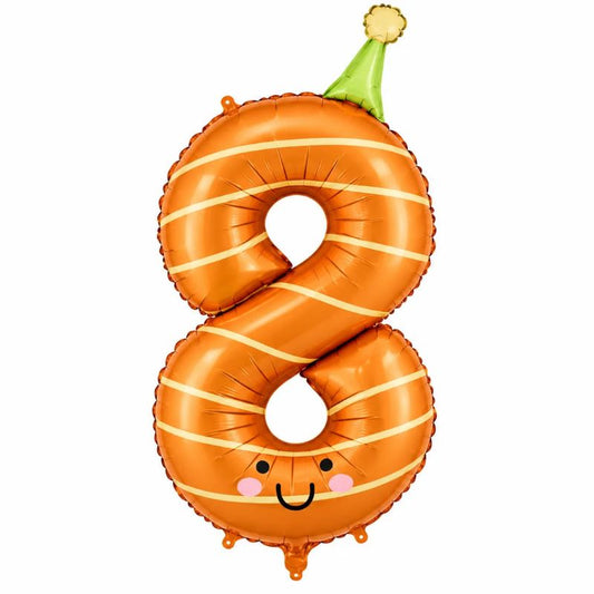 Balão Nº 8 Laranja c/ Chapé...