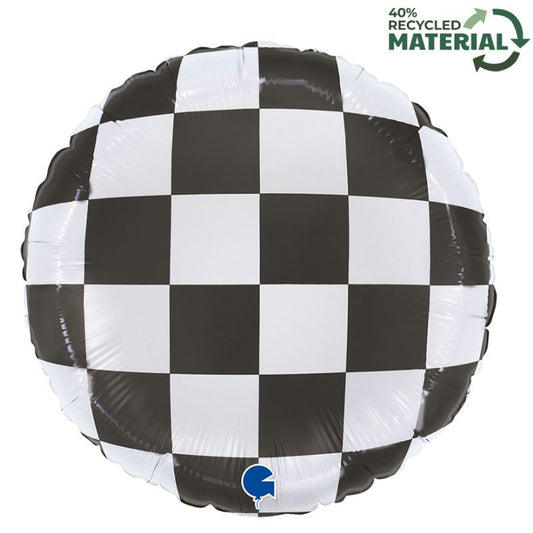 Balão Xadrez Preto e Branco...