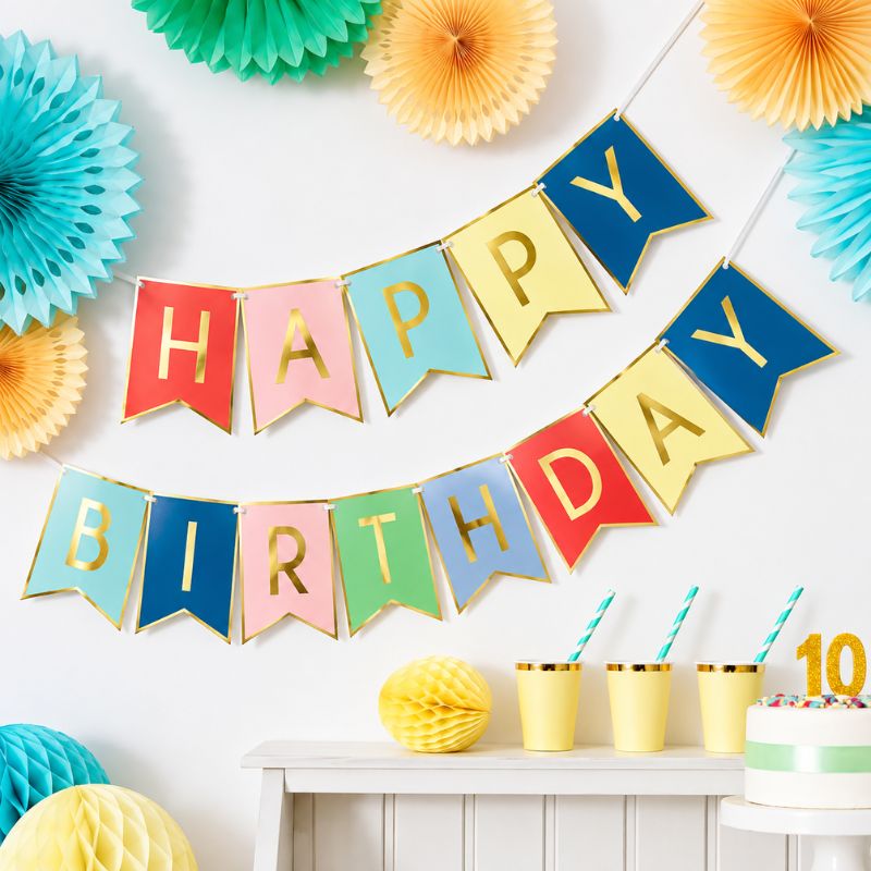 Banner Happy Birthday Multicor