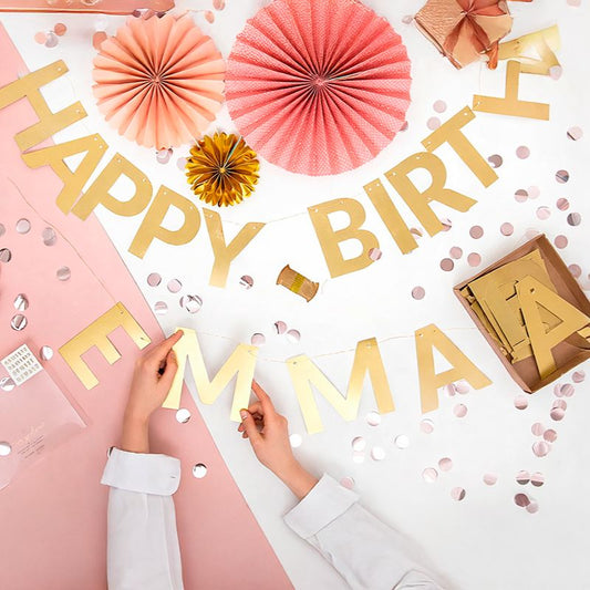 Banner Personalizável Dourado