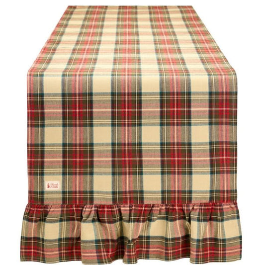 Caminho mesa tartan vintage