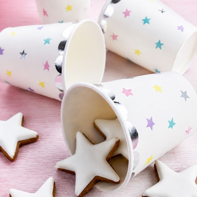Copos Estrelas Pastel