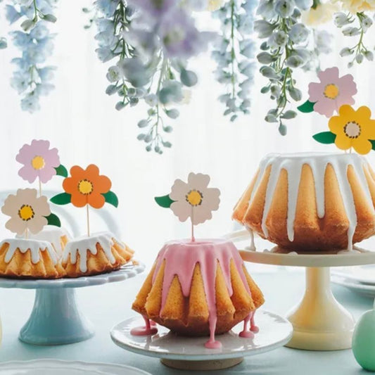 Toppers Flores Coloridas 13cm
