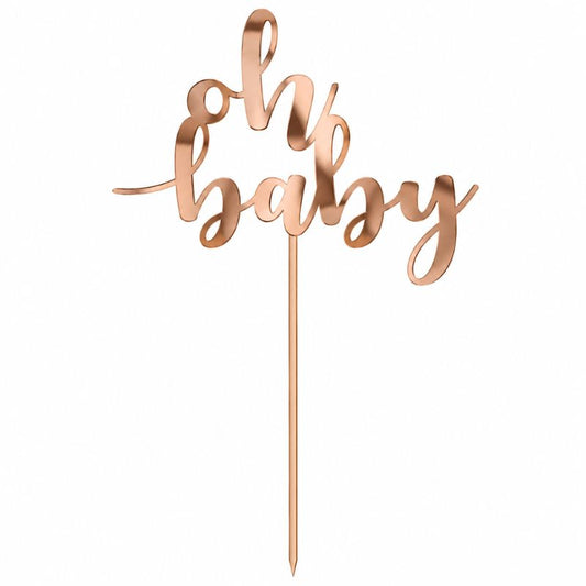 Topo de Bolo Rose Gold 