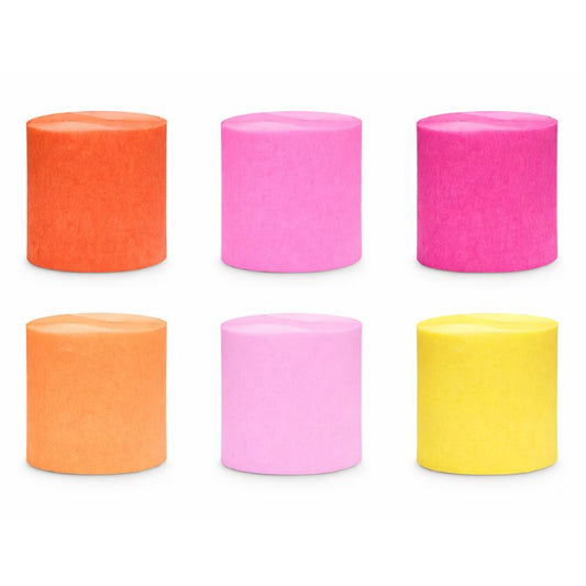 Papel Crepe Sortido 6 unid.