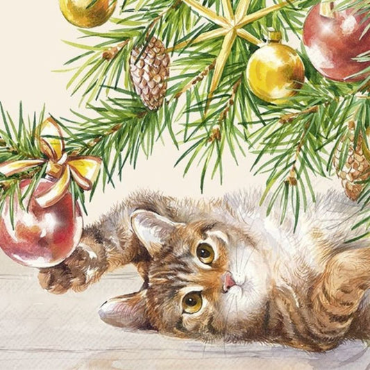 Guardanapos christmas cat