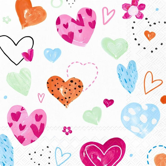 Guardanapos joyful hearts 33cm