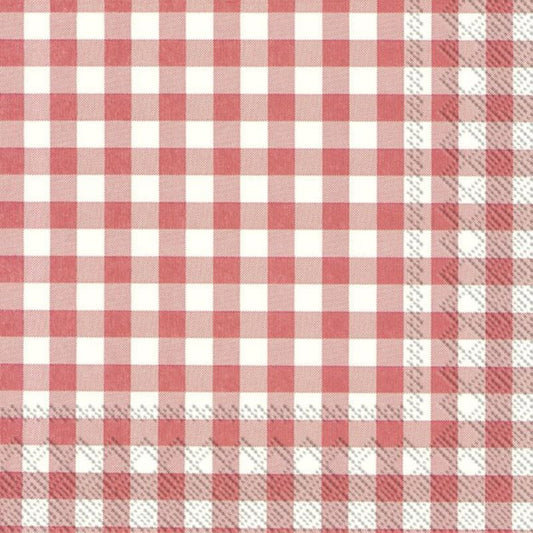 Guardanapos xadrez vermelho...