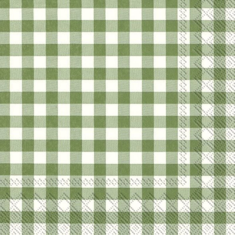 Guardanapos xadrez verde escuro