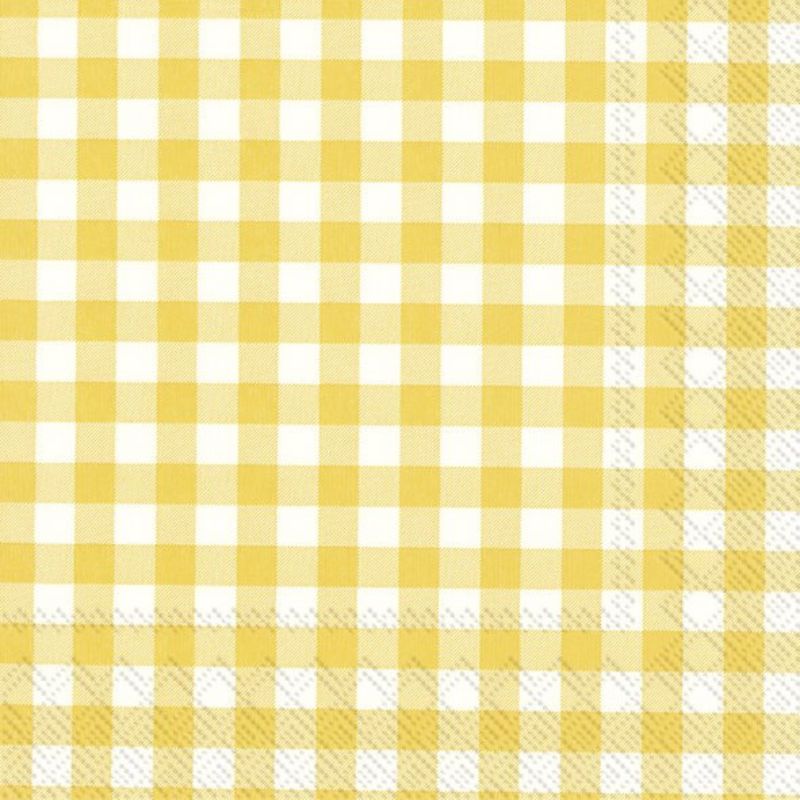 Guardanapos xadrez amarelo
