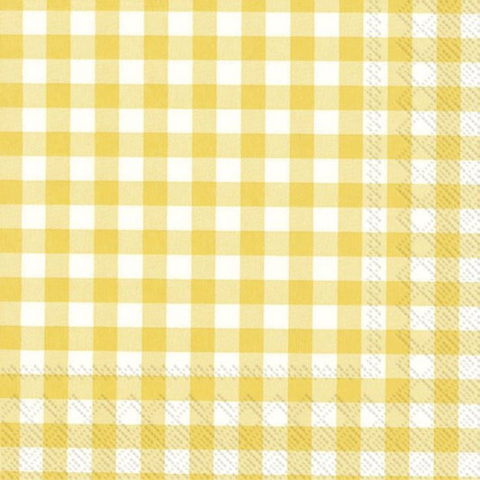 Guardanapos xadrez amarelo