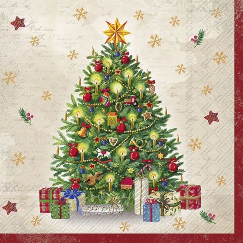Guardanapos pinheiro de natal