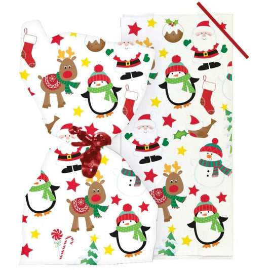 Sacos pai natal e amigos