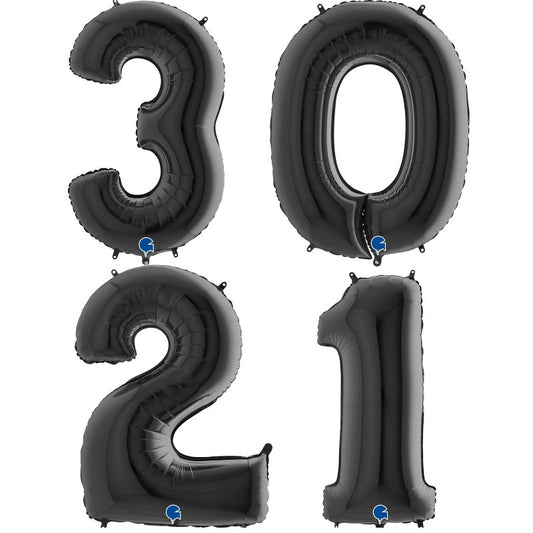 Balões Números Preto 102cm