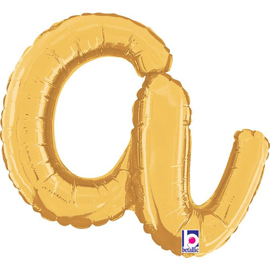 Balões Letras Scrip Douradas