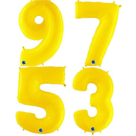 Balões Números Amarelo Néon...