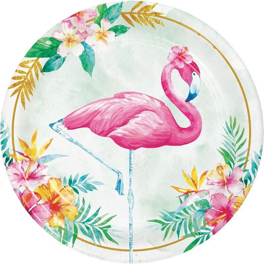 Pratos Flamingo Tropical 23cm