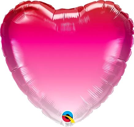 Balão Metálico Coração Pink...