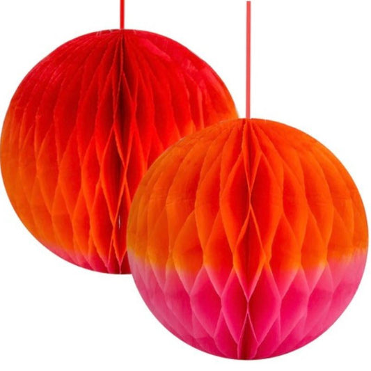 Bolas Ombré Vermelha, Laran...