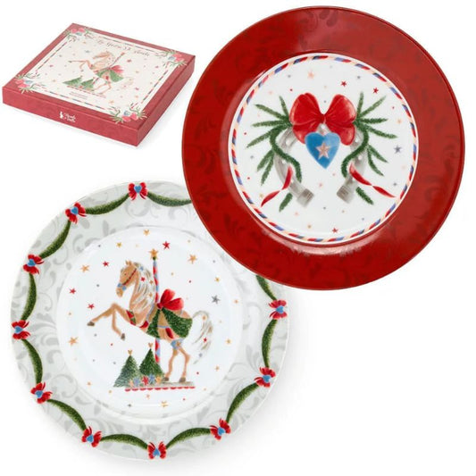 2 pratos carrossel 19cm