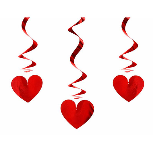 Swirls Corações Vermelhos