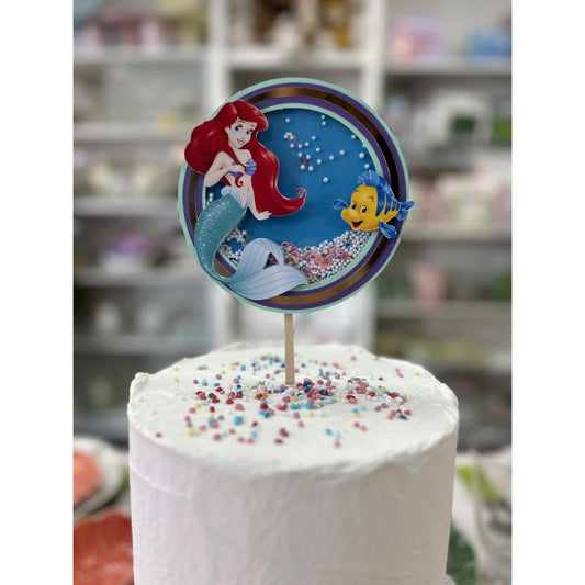 Topo de Bolo Confettis Ariel