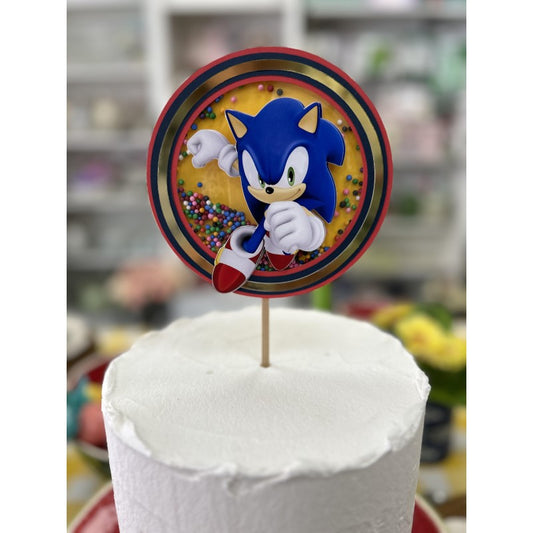 Topo de Bolo Confettis Sonic