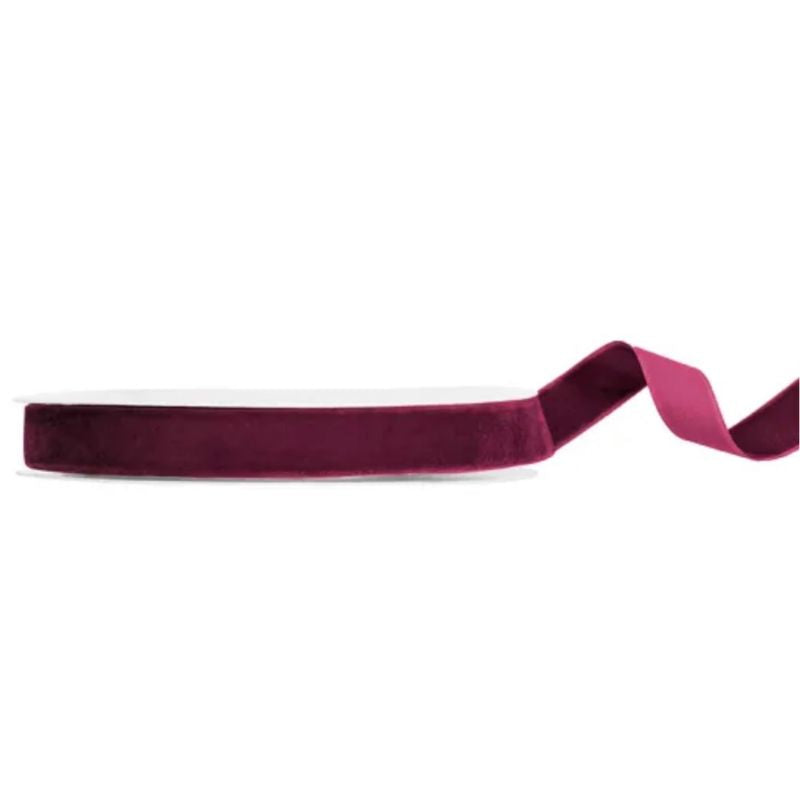 Fita veludo bordeaux 15mm