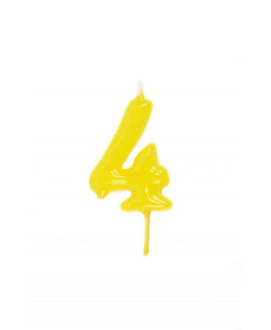 Vela # 4 Amarelo 5.5cm