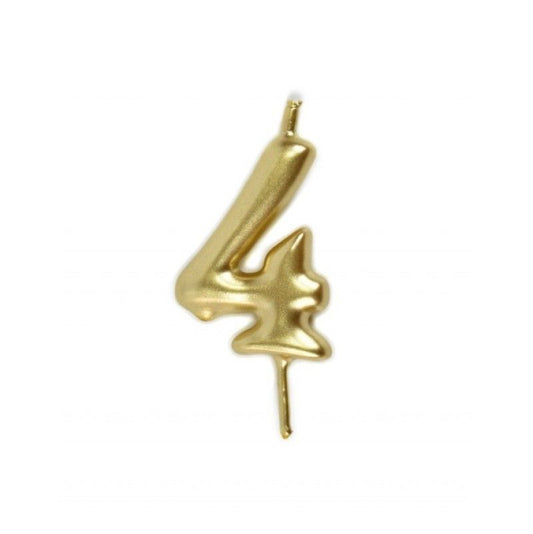 Vela # 4 Dourado 5.5cm