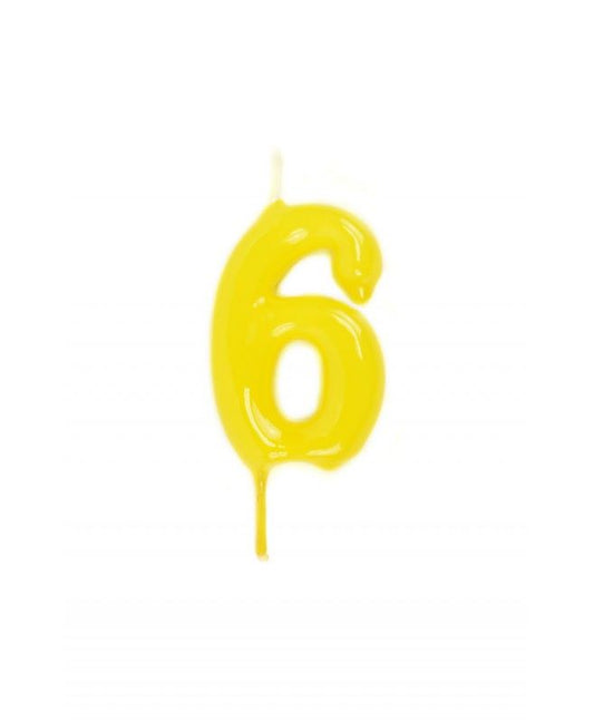 Vela # 6 Amarelo 5.5cm