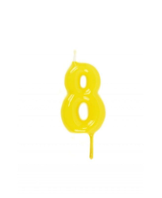 Vela # 8 Amarelo 5.5cm