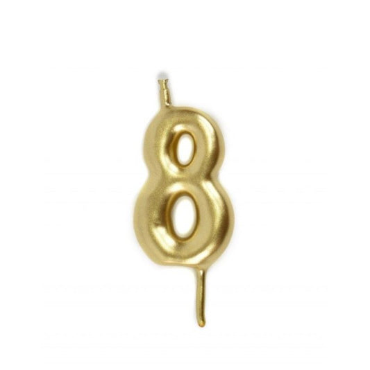 Vela # 8 Dourado 5.5cm