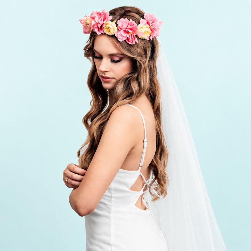 Coroa de Flores com Véu