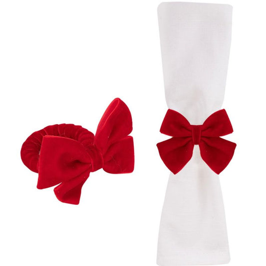 Argola guardanapo laço verm...