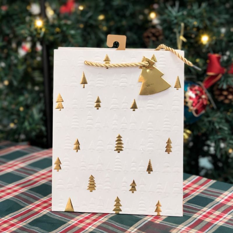 Saco Pequeno de Natal c/ Árvores de Natal