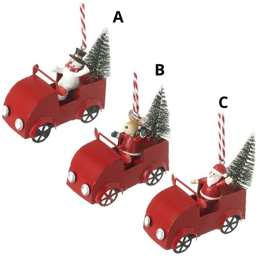 Carro com pinheiro de natal