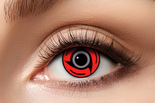 Lentes Espiral Vermelho e Preto 3 Meses - Party Land